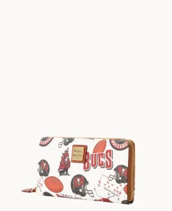 NFL Buccaneers Large Zip Around Wristlet