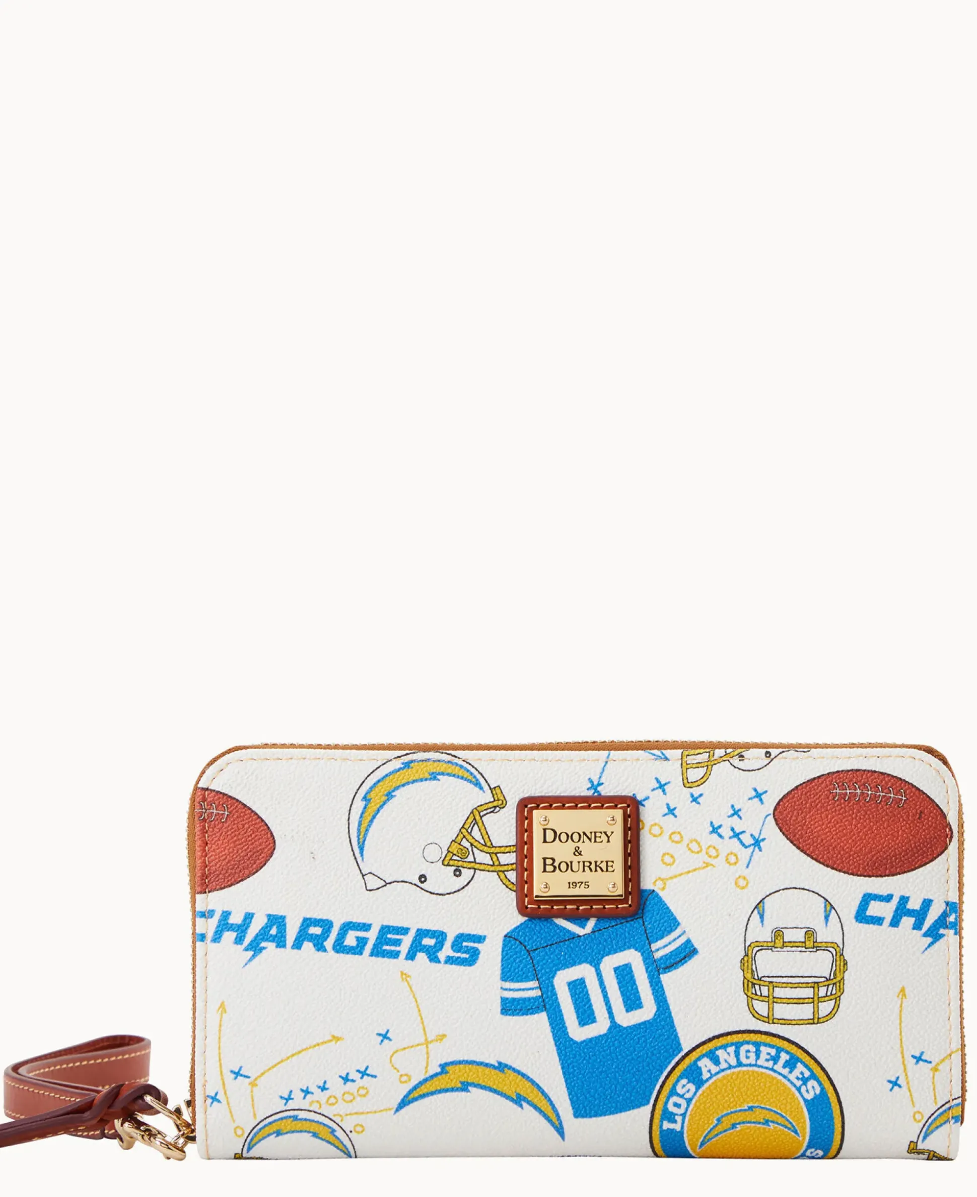 NFL Chargers Large Zip Around Wristlet