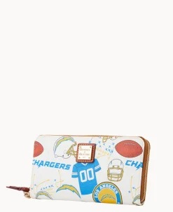 NFL Chargers Large Zip Around Wristlet