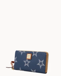NFL Cowboys Large Zip Around Wristlet