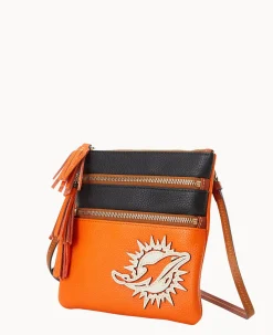 NFL Dolphins Triple Zip Crossbody