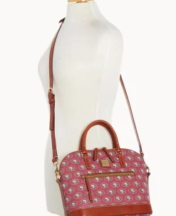 NFL 49Ers Domed Zip Satchel