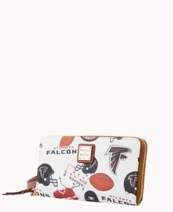 NFL Falcons Large Zip Around Wristlet