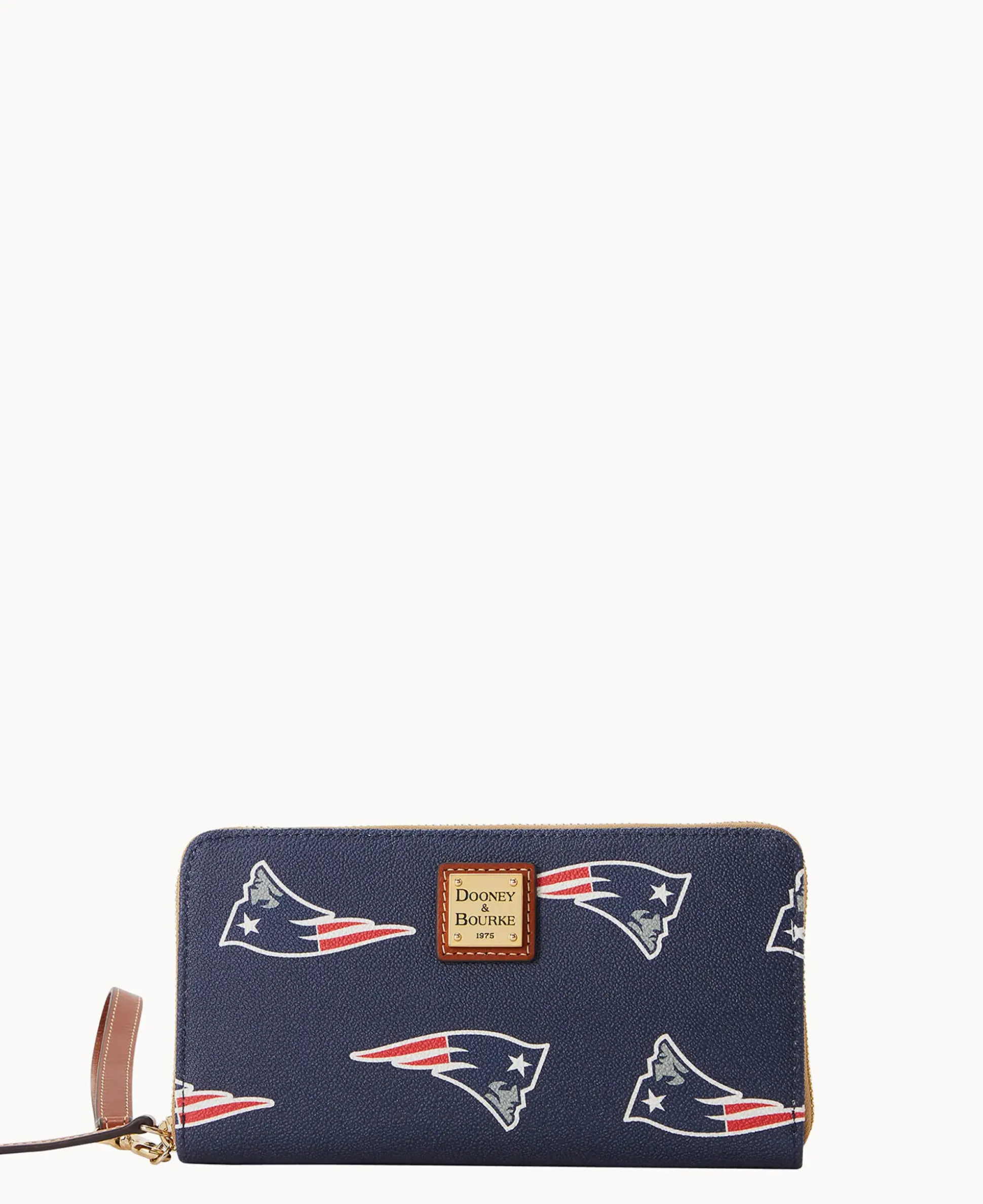 NFL Patriots Large Zip Around Wristlet