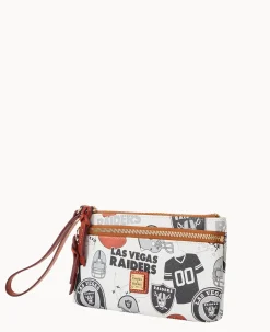 NFL Raiders Double Zip Wristlet