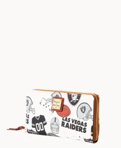 NFL Raiders Large Zip Around Wristlet