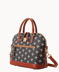 NFL Saints Domed Zip Satchel