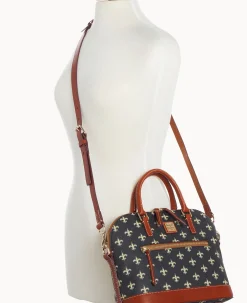 NFL Saints Domed Zip Satchel