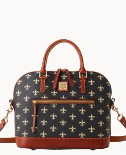 NFL Saints Domed Zip Satchel