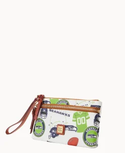 NFL Seahawks Double Zip Wristlet