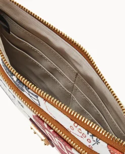 NFL Texans Double Zip Wristlet