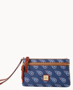 NFL Titans Double Zip Wristlet