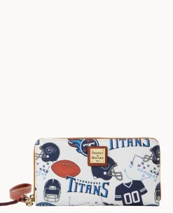 NFL Titans Large Zip Around Wristlet