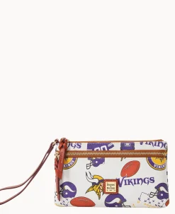 NFL Vikings Double Zip Wristlet