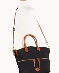 Nylon Large Pocket Satchel