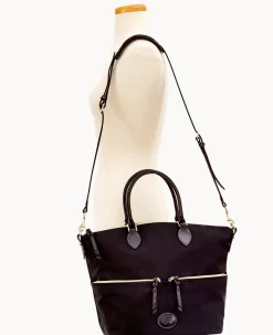 Nylon Large Pocket Satchel