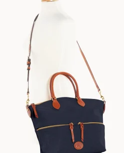 Nylon Large Pocket Satchel