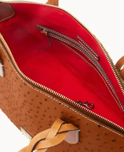 Ostrich Celeste Satchel