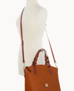 Ostrich Celeste Satchel