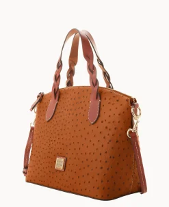 Ostrich Celeste Satchel