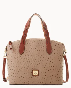 Ostrich Celeste Satchel