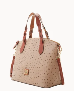 Ostrich Celeste Satchel