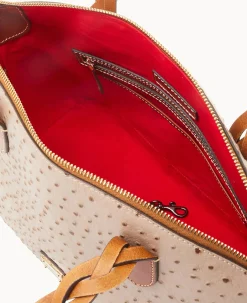 Ostrich Celeste Satchel