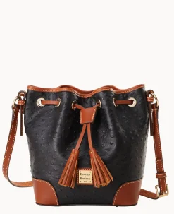 Ostrich Crossbody Drawstring