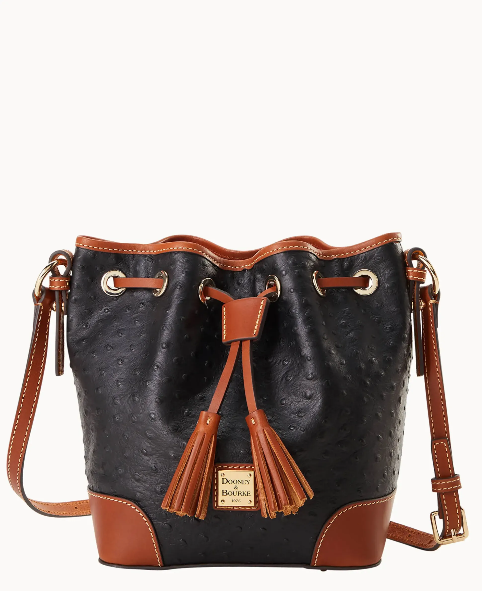 Ostrich Crossbody Drawstring