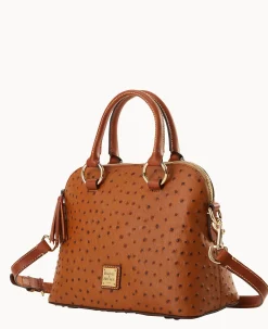Ostrich Domed Satchel