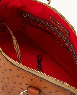 Ostrich Domed Satchel