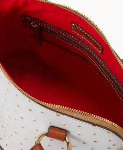 Ostrich Domed Satchel