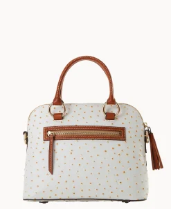 Ostrich Domed Satchel