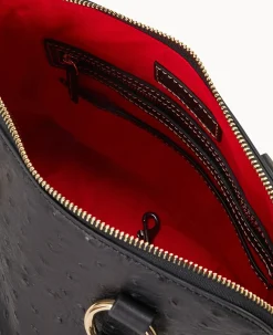 Ostrich Domed Satchel