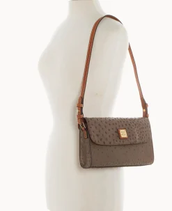 Ostrich Lacey Clutch