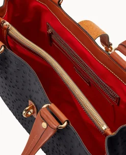Ostrich Large Logo Lock Tote