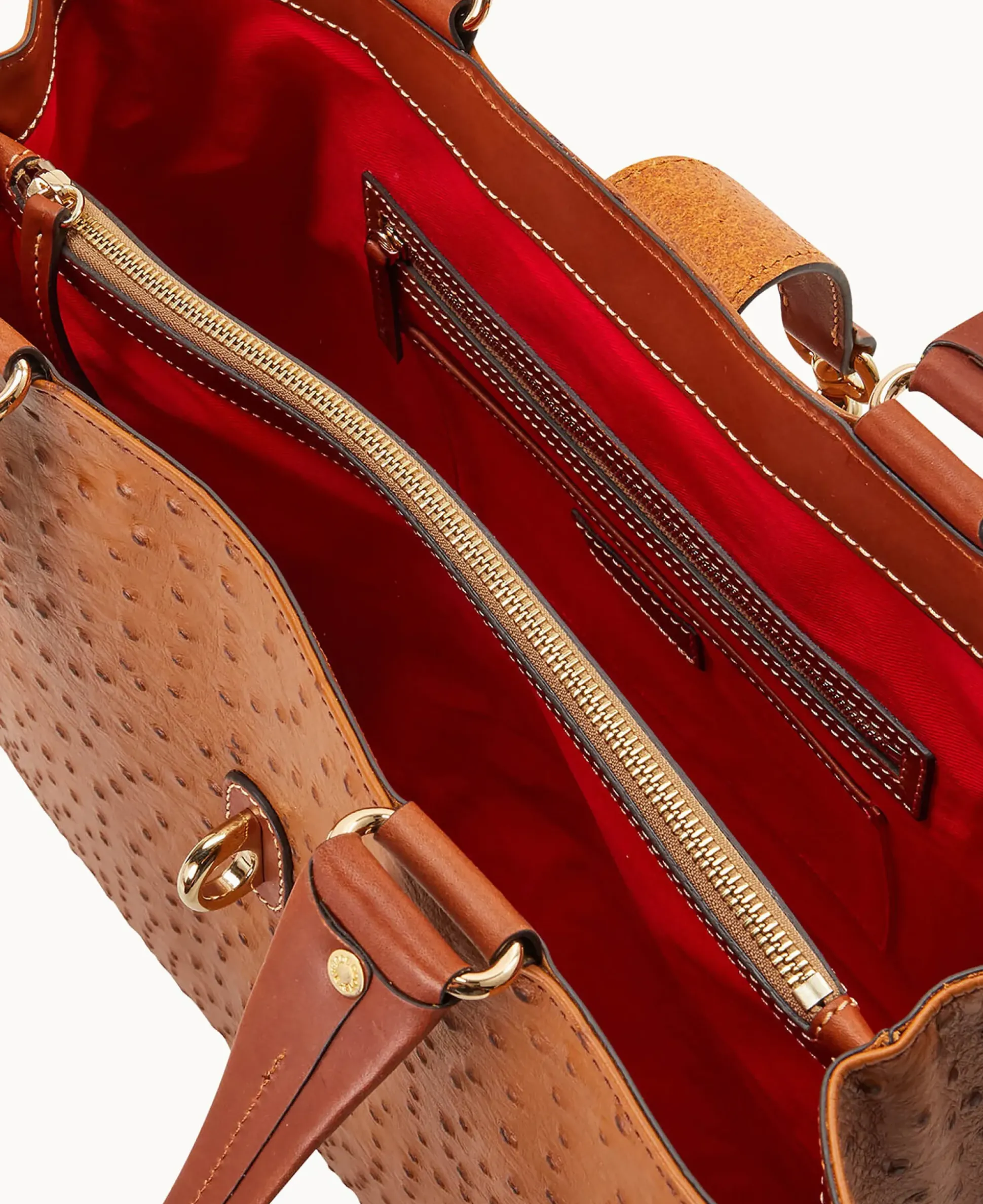 Ostrich Large Logo Lock Tote