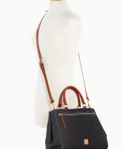 Ostrich Zip Satchel