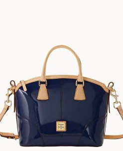 Patent Domed Satchel
