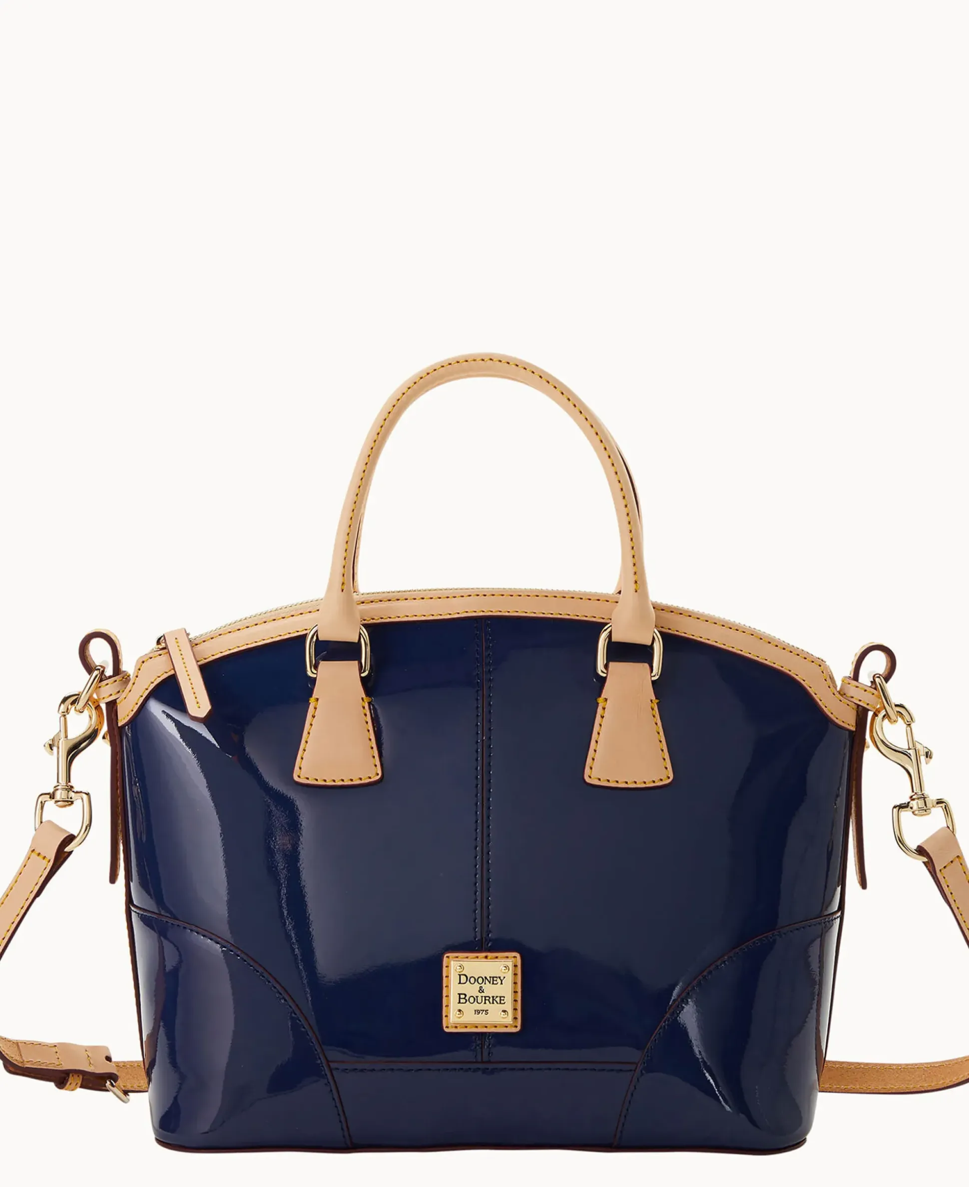 Patent Domed Satchel
