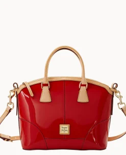 Patent Domed Satchel