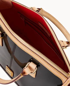Patent Domed Satchel