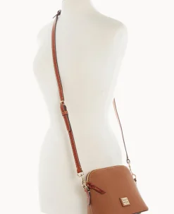 Pebble Grain Domed Crossbody
