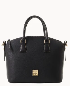 Pebble Grain Domed Satchel