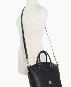Pebble Grain Domed Satchel