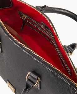 Pebble Grain Domed Satchel