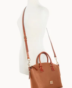 Pebble Grain Domed Satchel