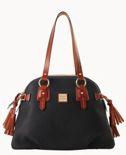 Pebble Grain Domed Satchel