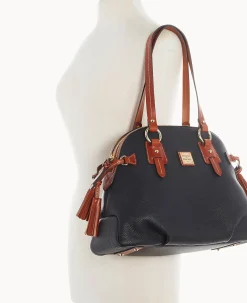 Pebble Grain Domed Satchel