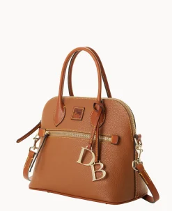 Pebble Grain Domed Satchel
